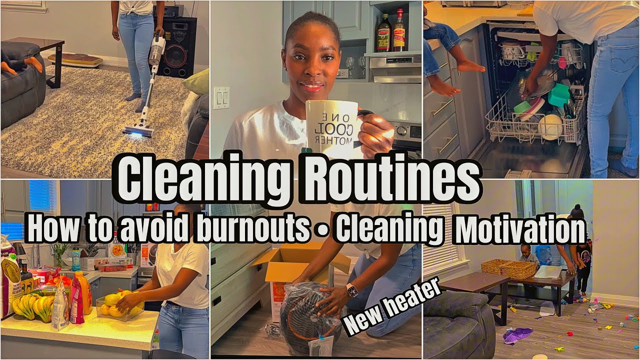 CLEANING ROUTINES: 4- CLEANING ROUTINES +AVOID BURNOUT + COSTCO GROCERY HAUL + CLEANING MOTIVATION ✨