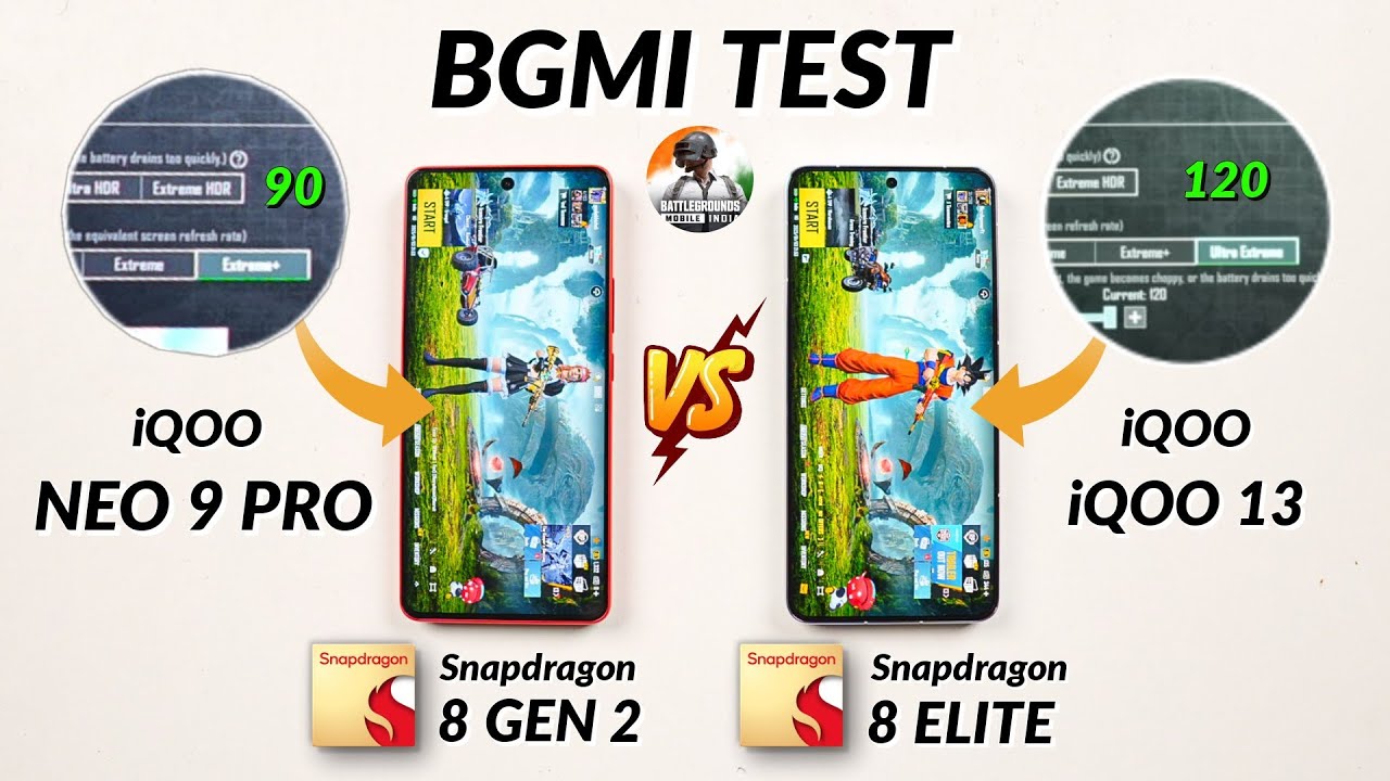 iQOO 13 VS iQOO Neo 9 Pro BGMI Test, Heating & Battery Test 🔥