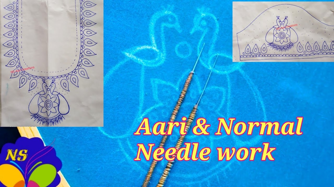 Latest trendy Blouse Design With Aari Work & Normal Needle Stitching including Tracing Papers