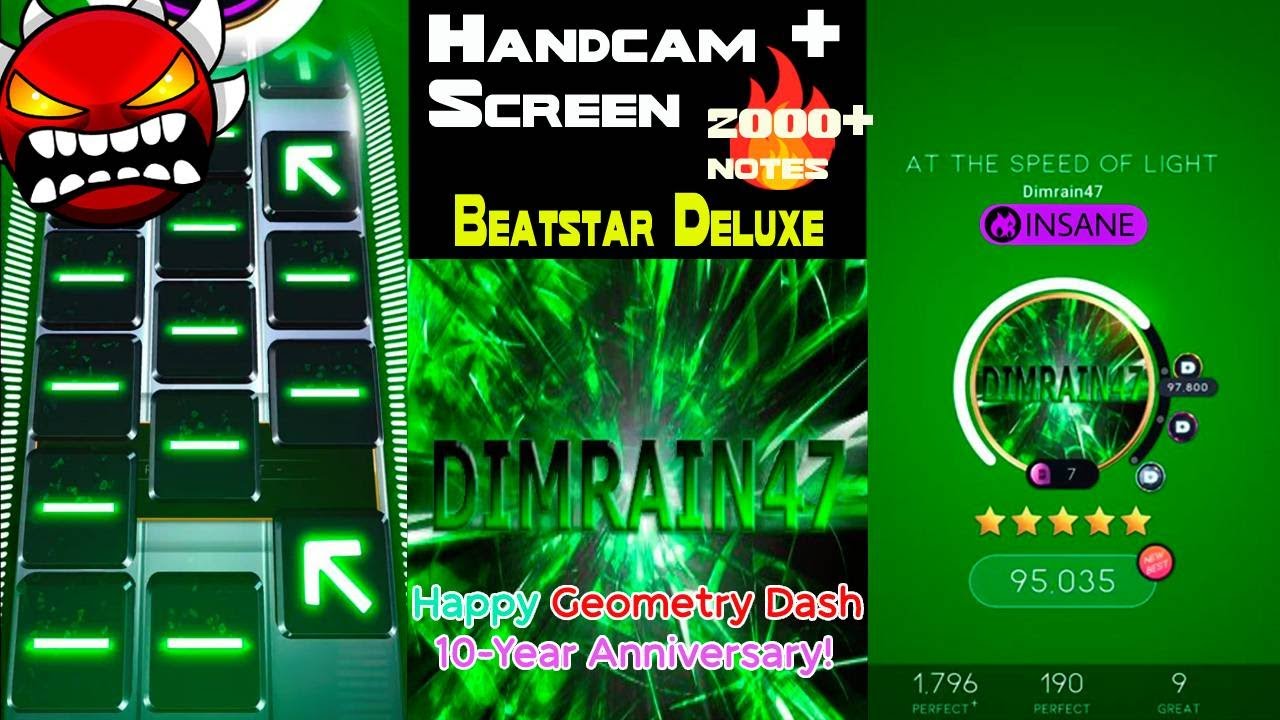 The HARDEST CHART of the GEOMETRY DASH Songs | At the Speed of Light (INSANE) | Handcam + Screen