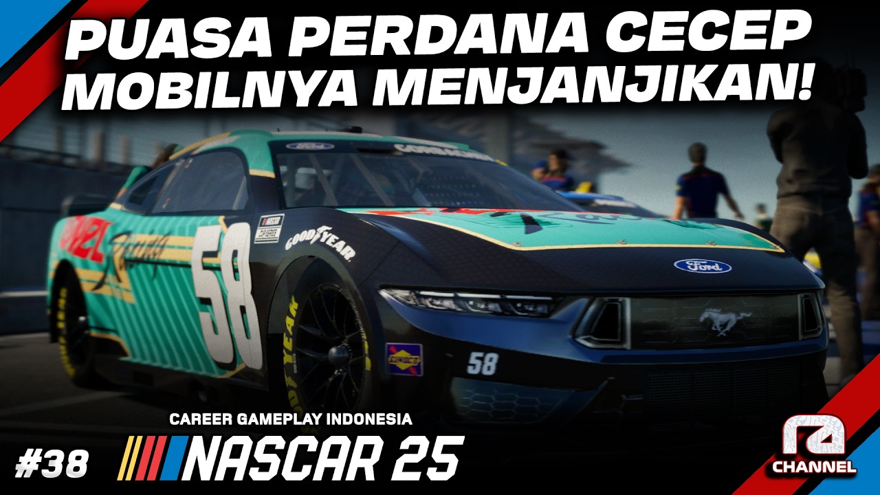 AKHIRNYA CECEP LAKUKAN PUASA PERDANANYA DI LINTASAN NASCAR!😍- NASCAR 25 Career 38 (PC) Indonesia