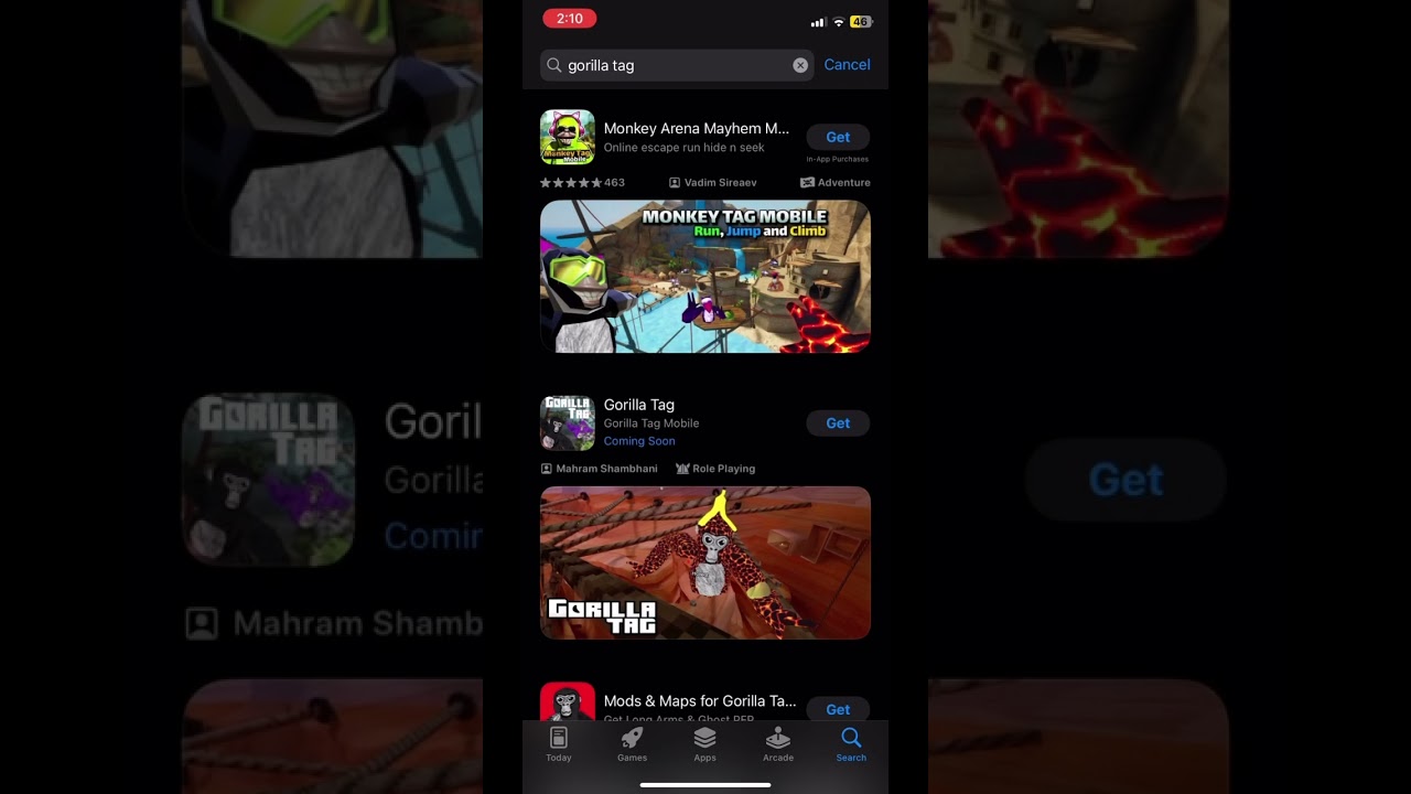 Gorilla Tag Mobile!?! #gtag #gorillatag #mobile #mobilegame