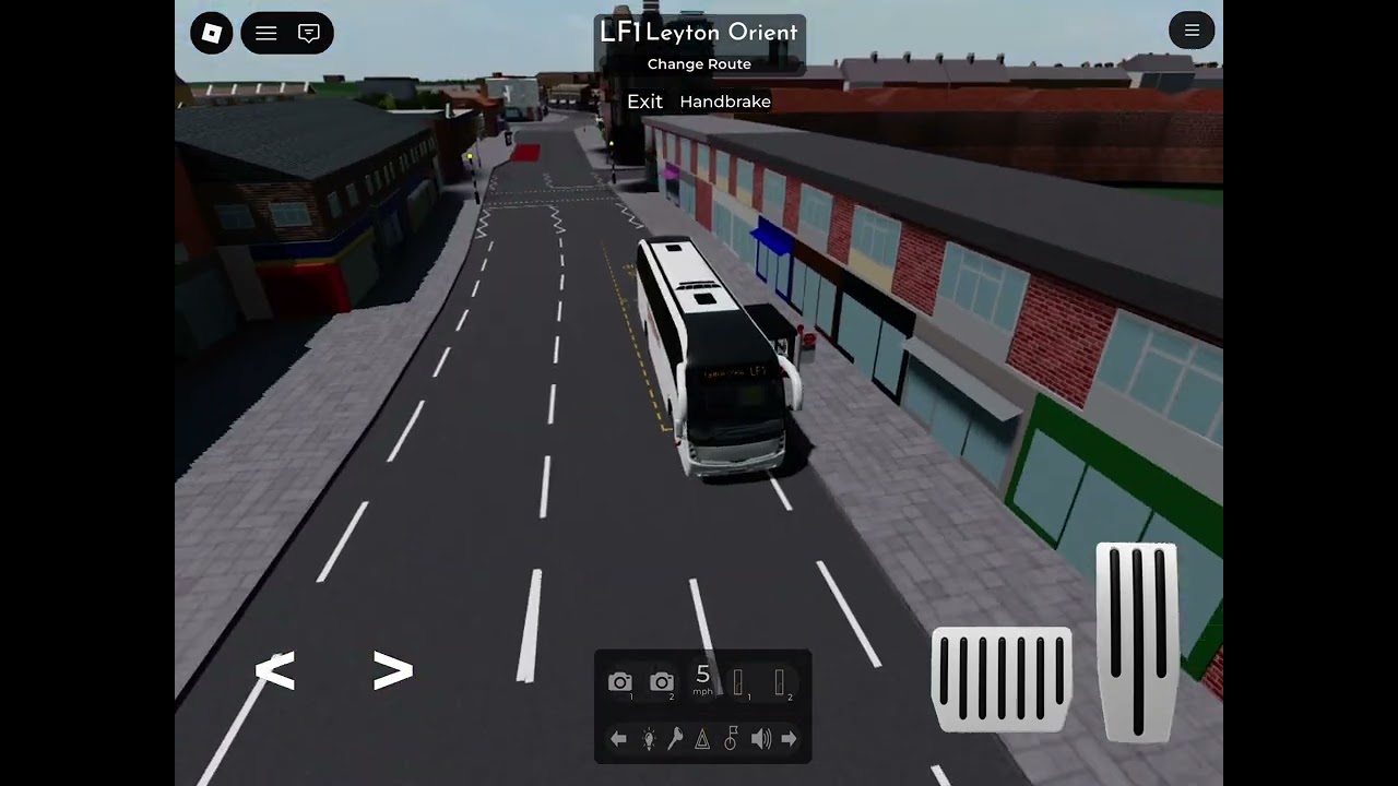 London and east bus simulator LF1 bus route from Walthamstow Central to Leyton orient 