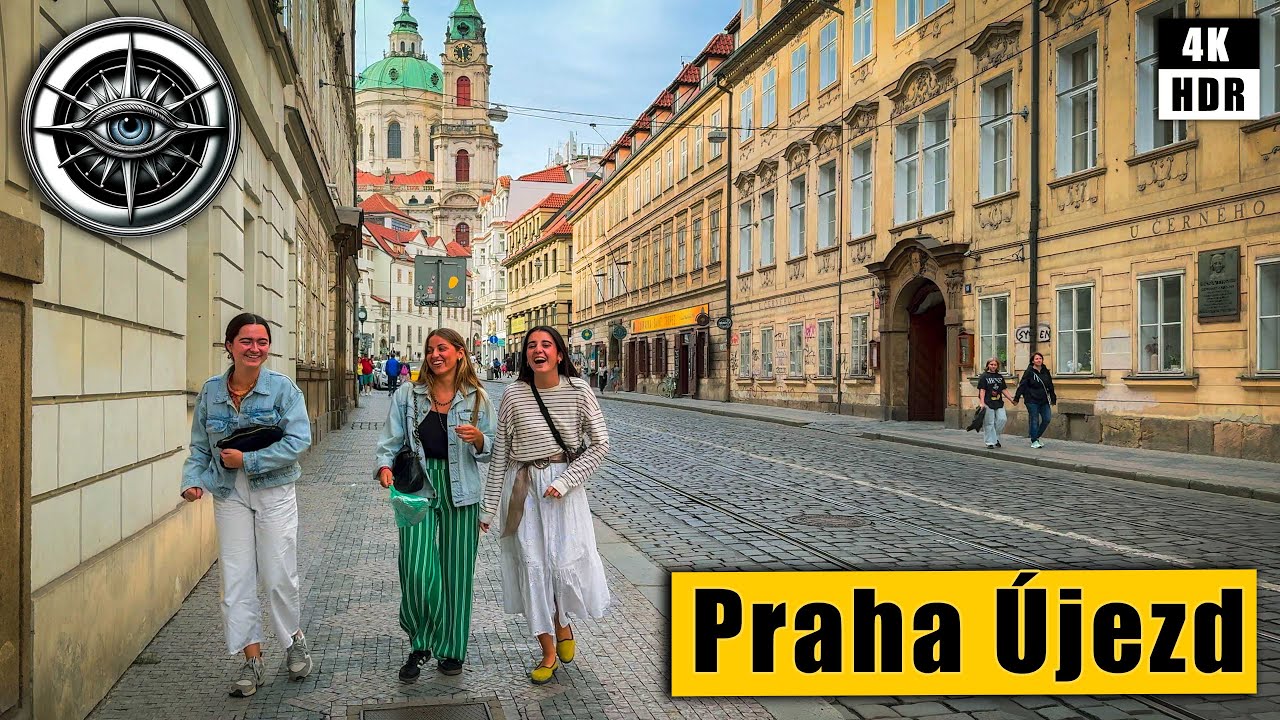 Exploring Prague - Walking Tour of Ujezd street 🇨🇿 Czech Republic 4K HDR ASMR