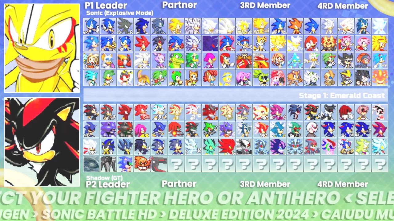 Sonic Explosive VS Shadow GT I Sonic Battle HD Deluxe Edition