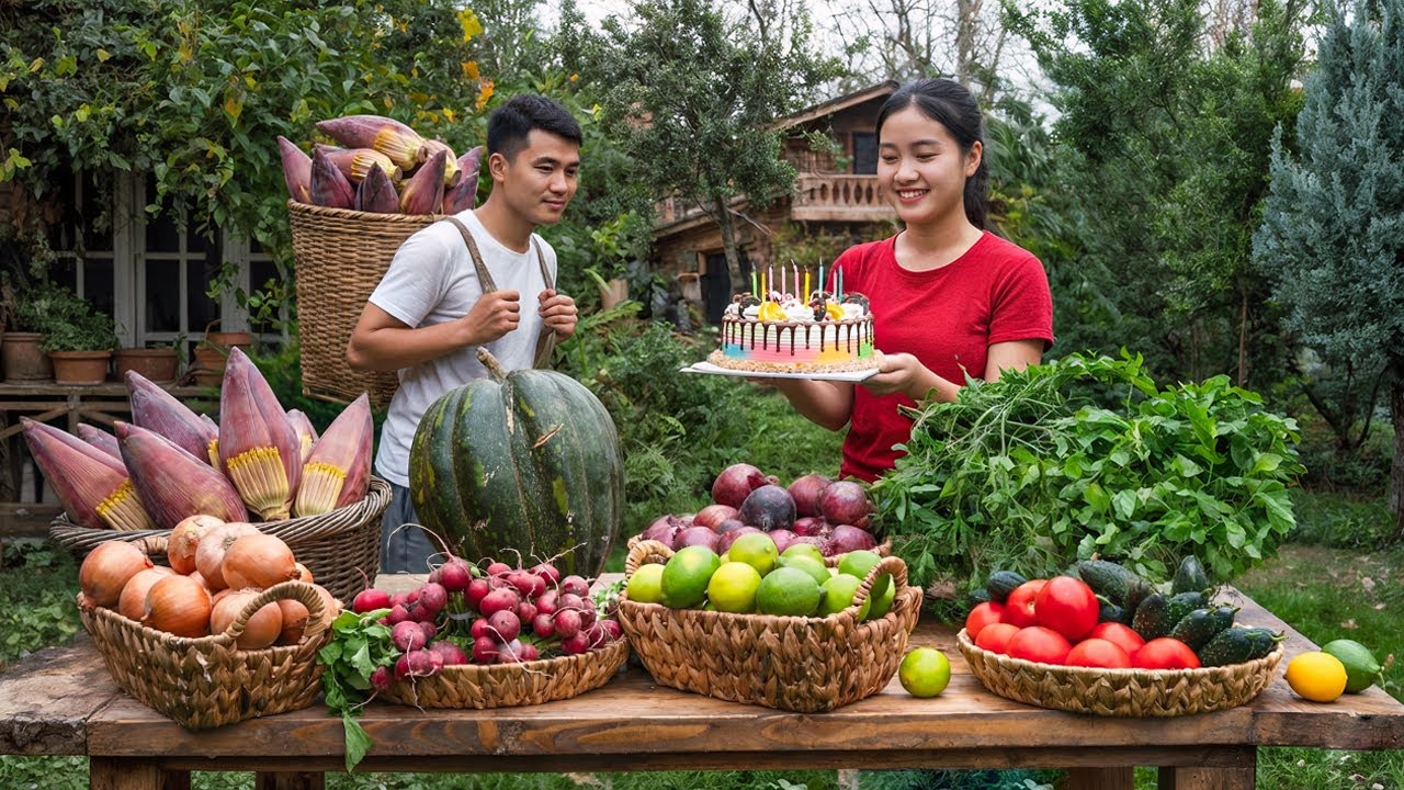 Harvesting Forest Farm Produce Goes to the Market | My Daughter’s Birthday Day