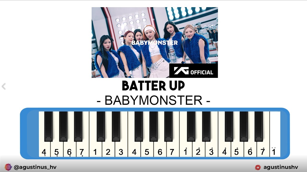 Batter Up | Babymonster | Batter Up Babymonster | Batter Up Piano | Tiktok Viral | Piano Tutorial