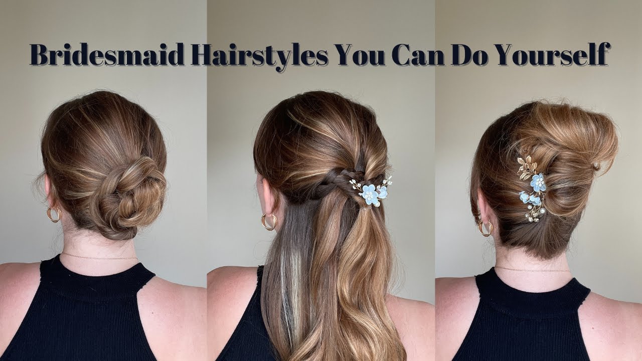 Bridesmaid hairstyles you can do yourself! Also perfect for wedding hairstyle, prom or wedding guest