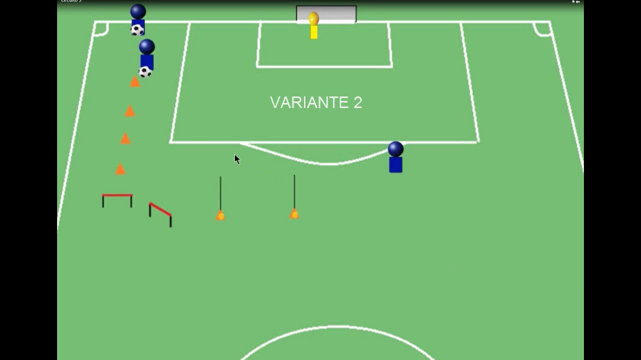 Fútbol Base Circuito Físico Técnico (3). Entrenamiento de fútbol para niños