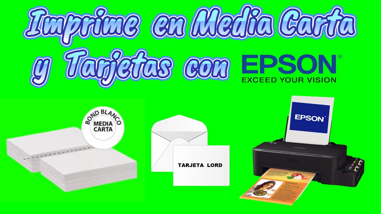 Cómo Imprimir en Tamaño Media Carta y Tarjeta con Impresoras Epson  Guía Completa
