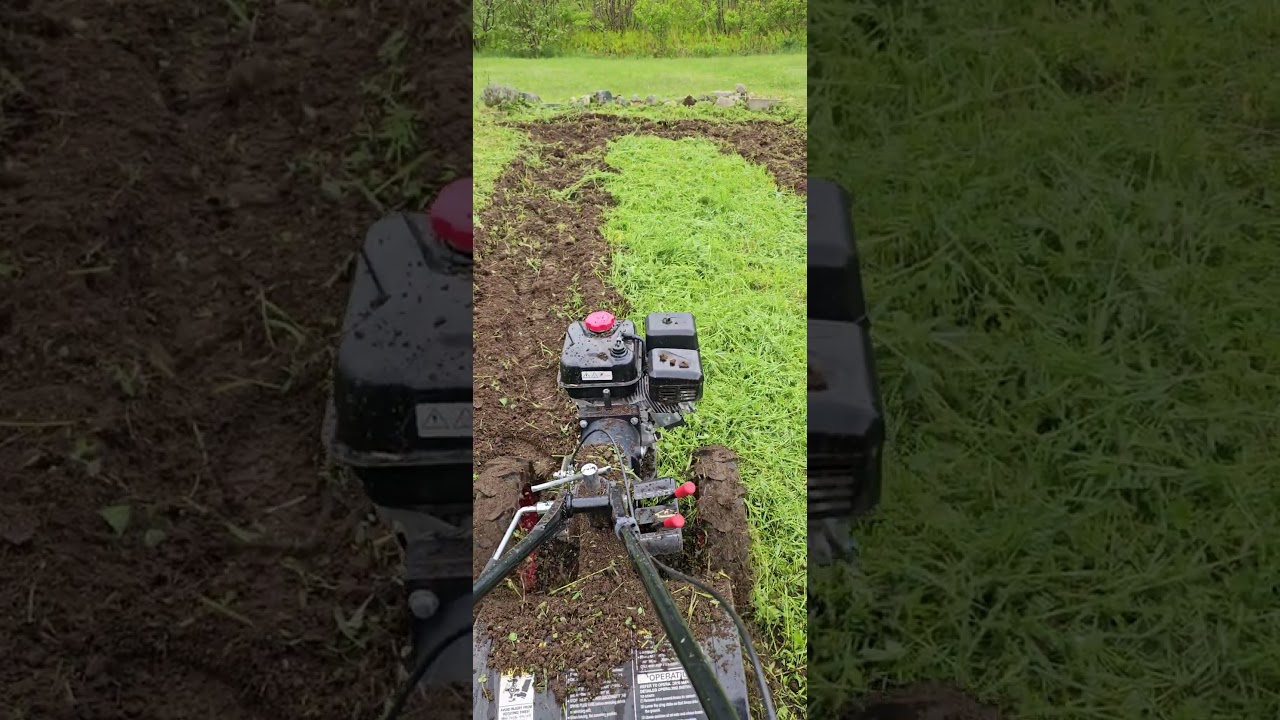 Rototilling some new gardens!!! 