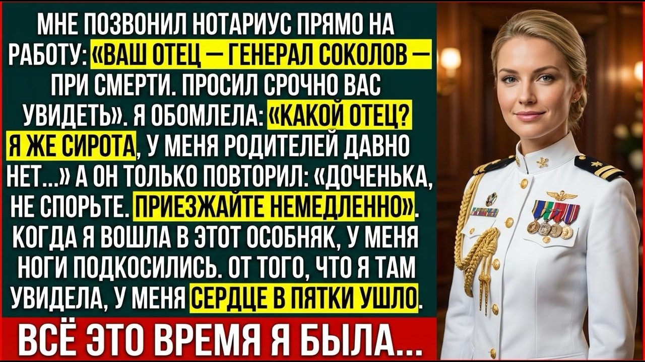 Я Выросла Сиротой — Пока Юрист Не Прошептал: «Умирающий Генерал Просит Увидеть Тебя»
