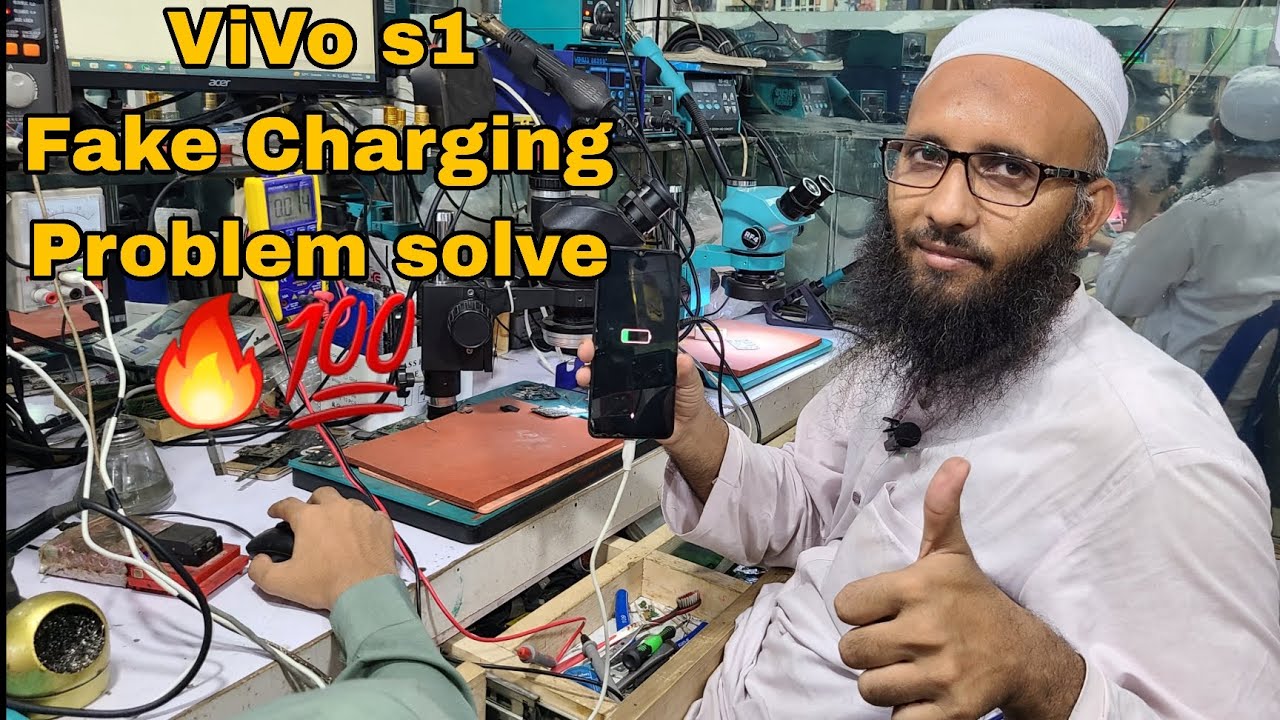Vivo S1 Fake charging problem solve 💯👍saeed bhai mobile repairing labe Qaidabad Karachi