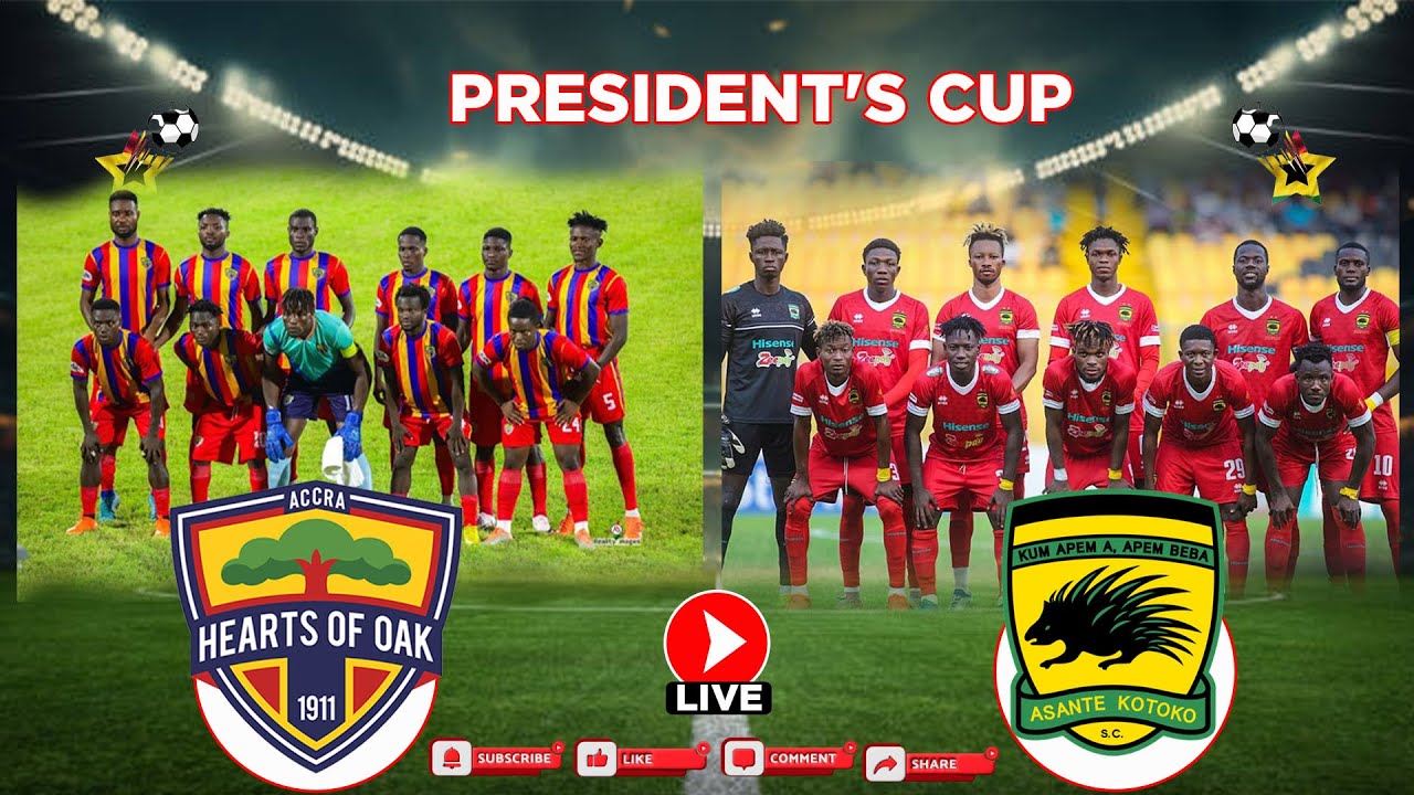 Accra Hearts of Oak and Asante Kotoko clash in President's Cup // LIVE