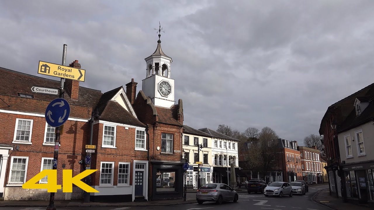 Ampthill Walk: Town Centre【4K】