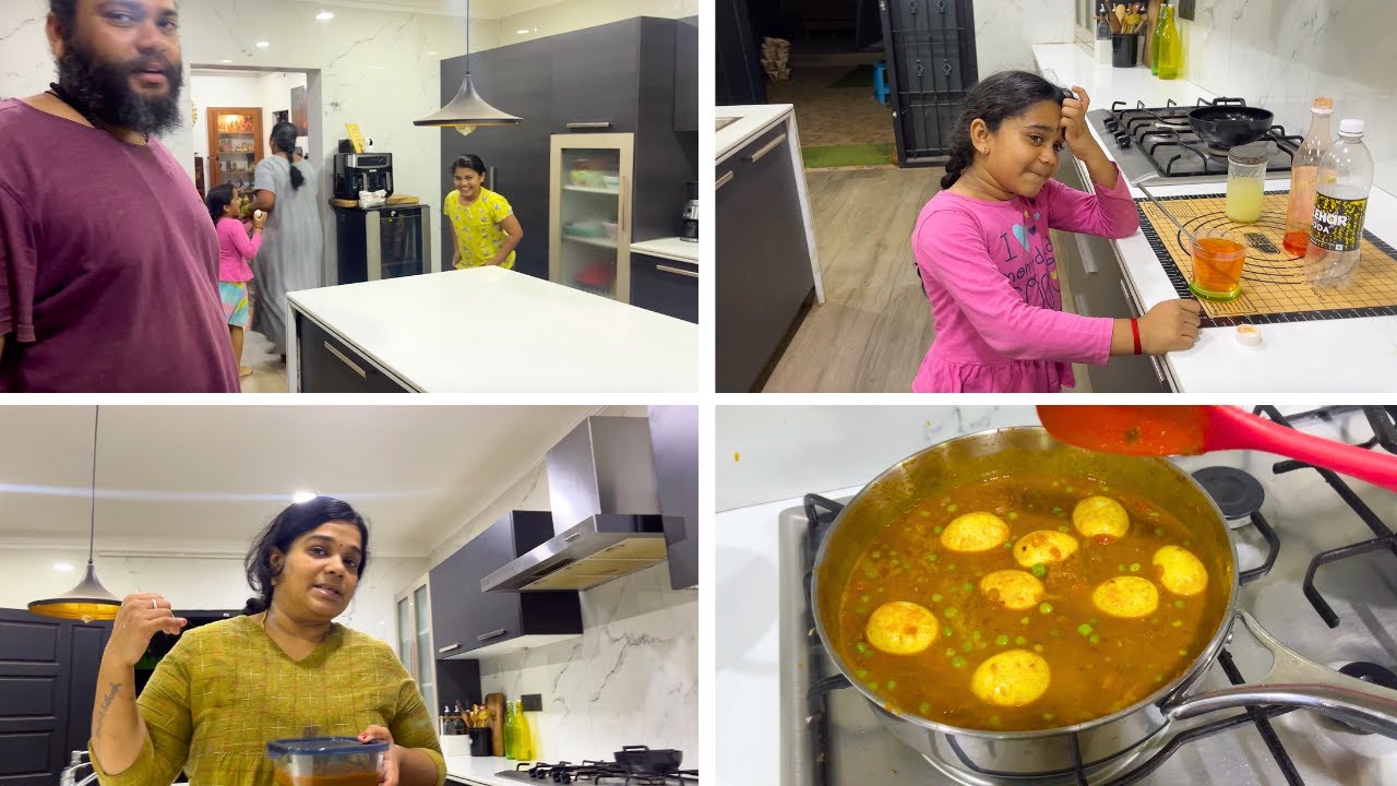 😡Konjam Neram Kooda Rest😴Eduka Mudila, Evening Romba Busy ❤️ - Masala Poori - Egg Peas Curry