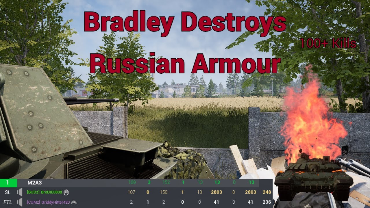 Bradley Black Coast Bonanza 100+ Kills vs Russian Tank Battalion  - Squad