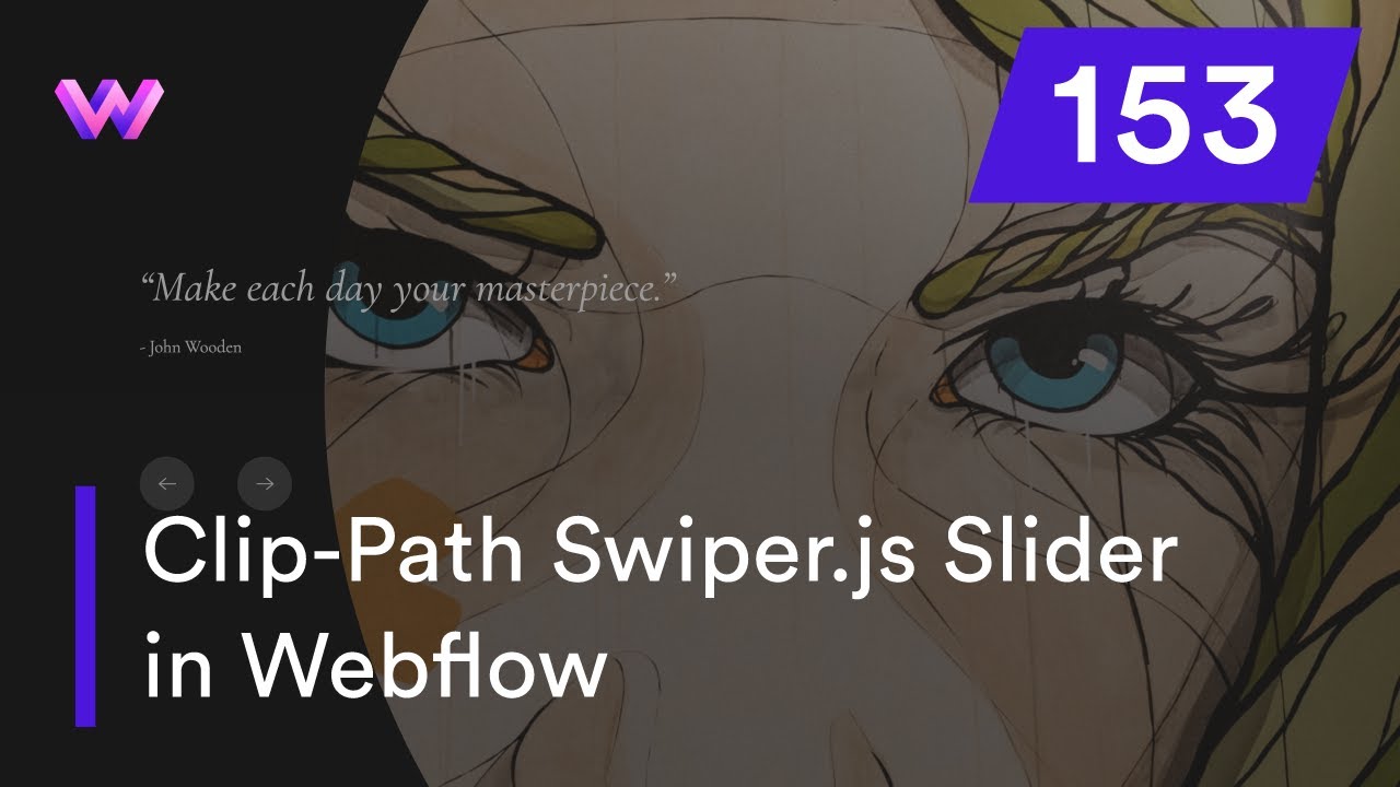 Clip-path Swiper.js Slider with Greensock Animation in Webflow - Interaction #153