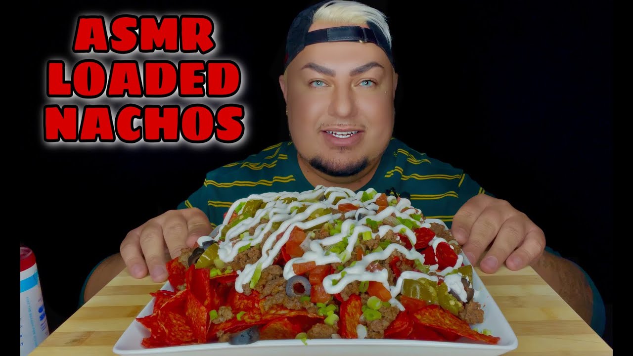LOADED FLAMING HOT DORITOS NACHOS • ASMR CRUNCHY SOUNDS