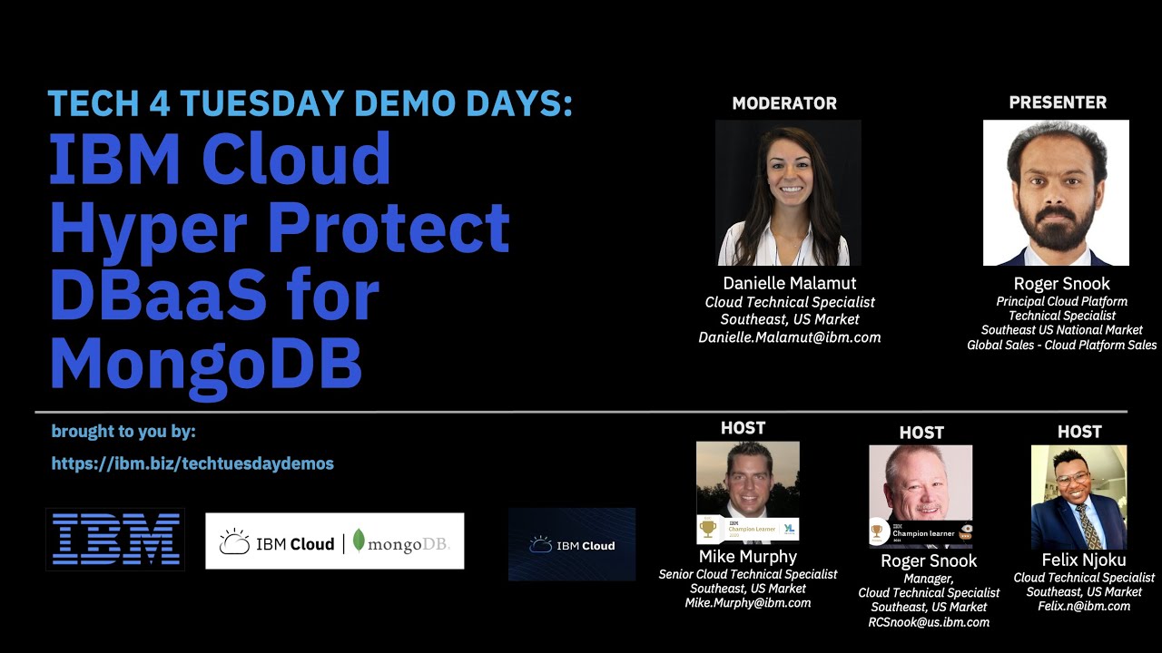 TechTuesday DemoDays   IBM Cloud Hyper Protect DBaaS for MongoDB