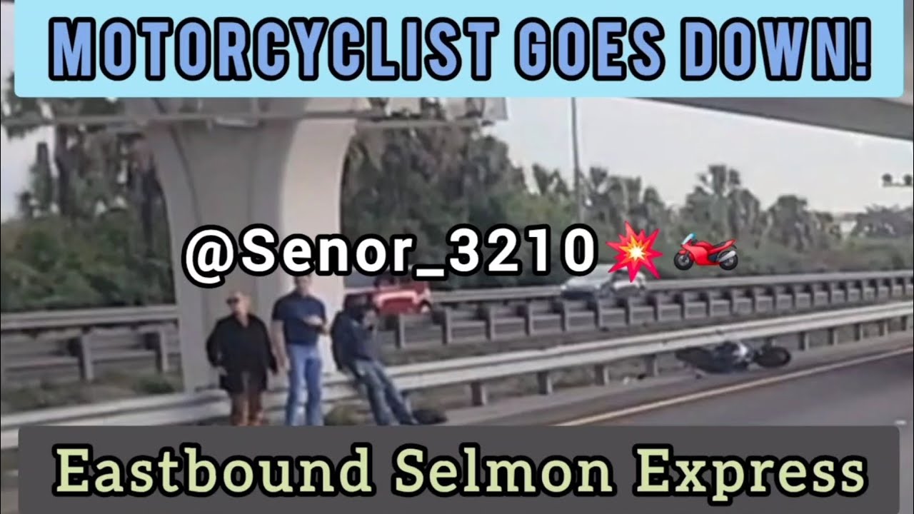 Motorcyclist Wipes Out Eastbound Selmon Toll Road | @Senor_3210
