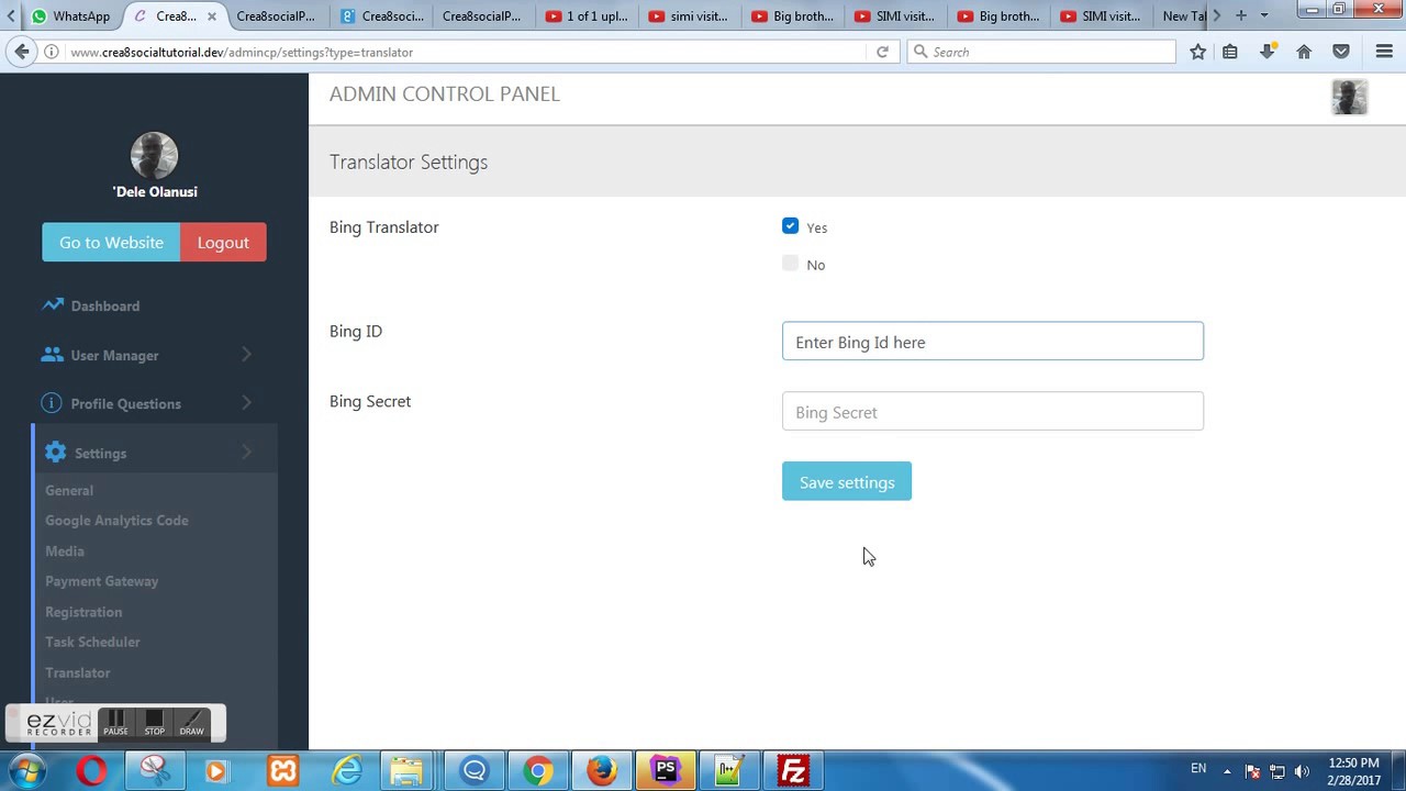 How To Setup Bing Translator