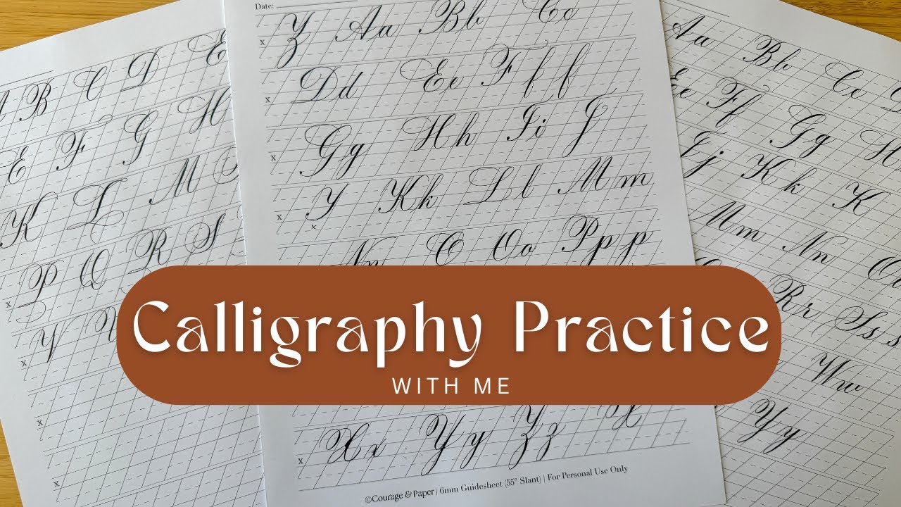 Copperplate Calligraphy Practice With Me