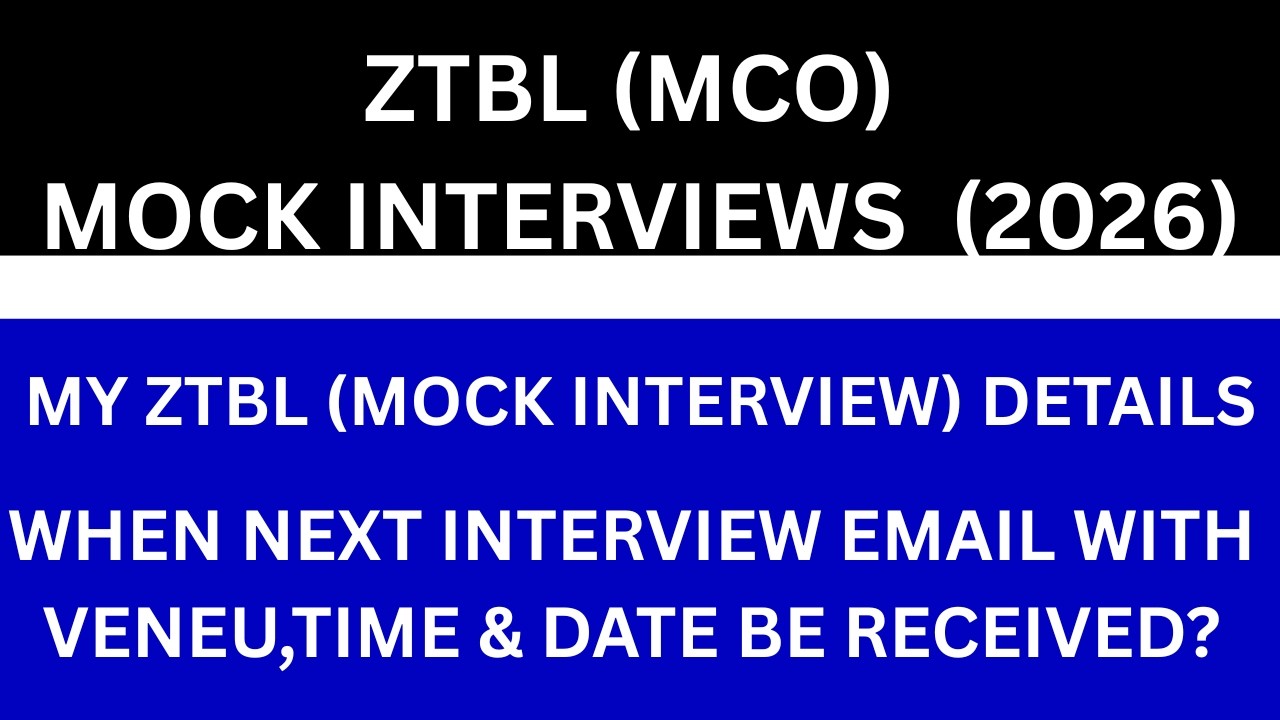 ZTBL MCO OG-3 Interview Preparation 2026 | Live Mock Interview Session