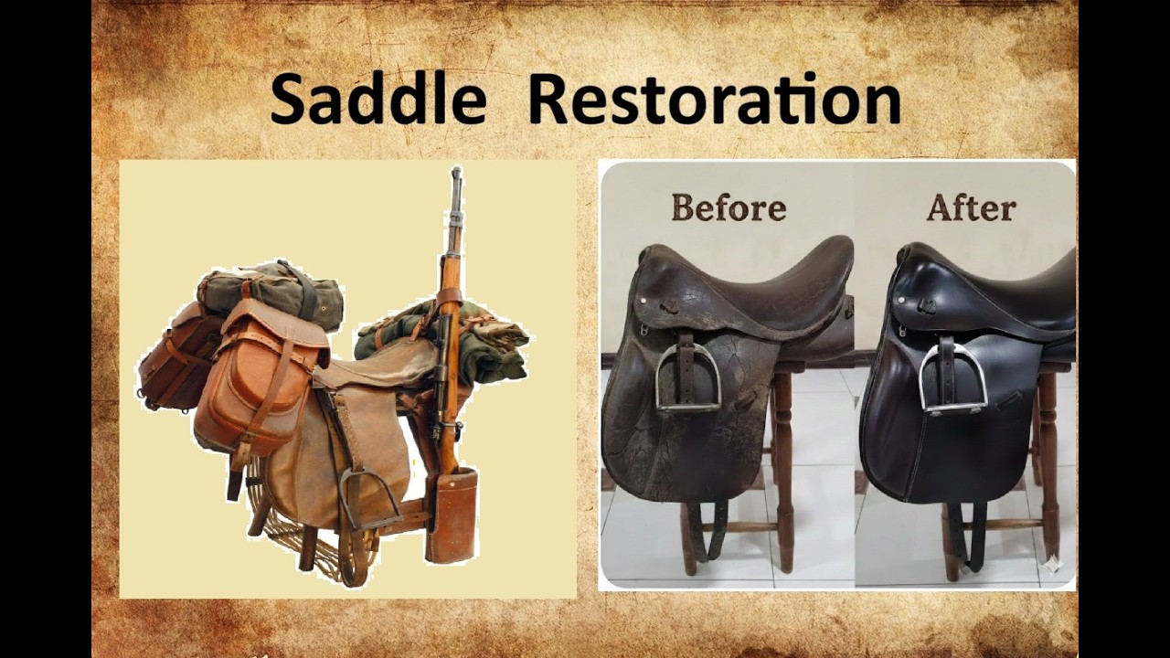 Restoration of a WWII German Cavalry Saddle. Der Deutsche Armeesattel (Militärsattel)  