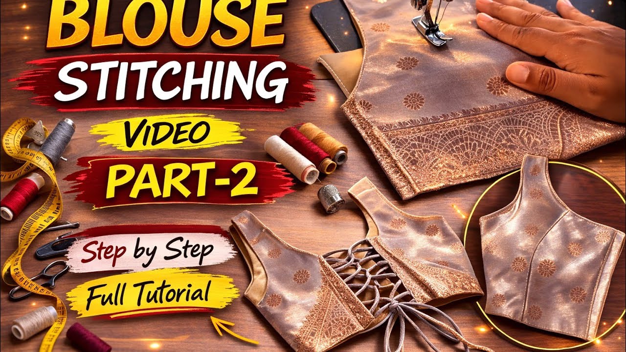 Sleeveless Blouse Stitching Tutorial Part-2 | Step by Step Full Finishing & Perfect Fitting