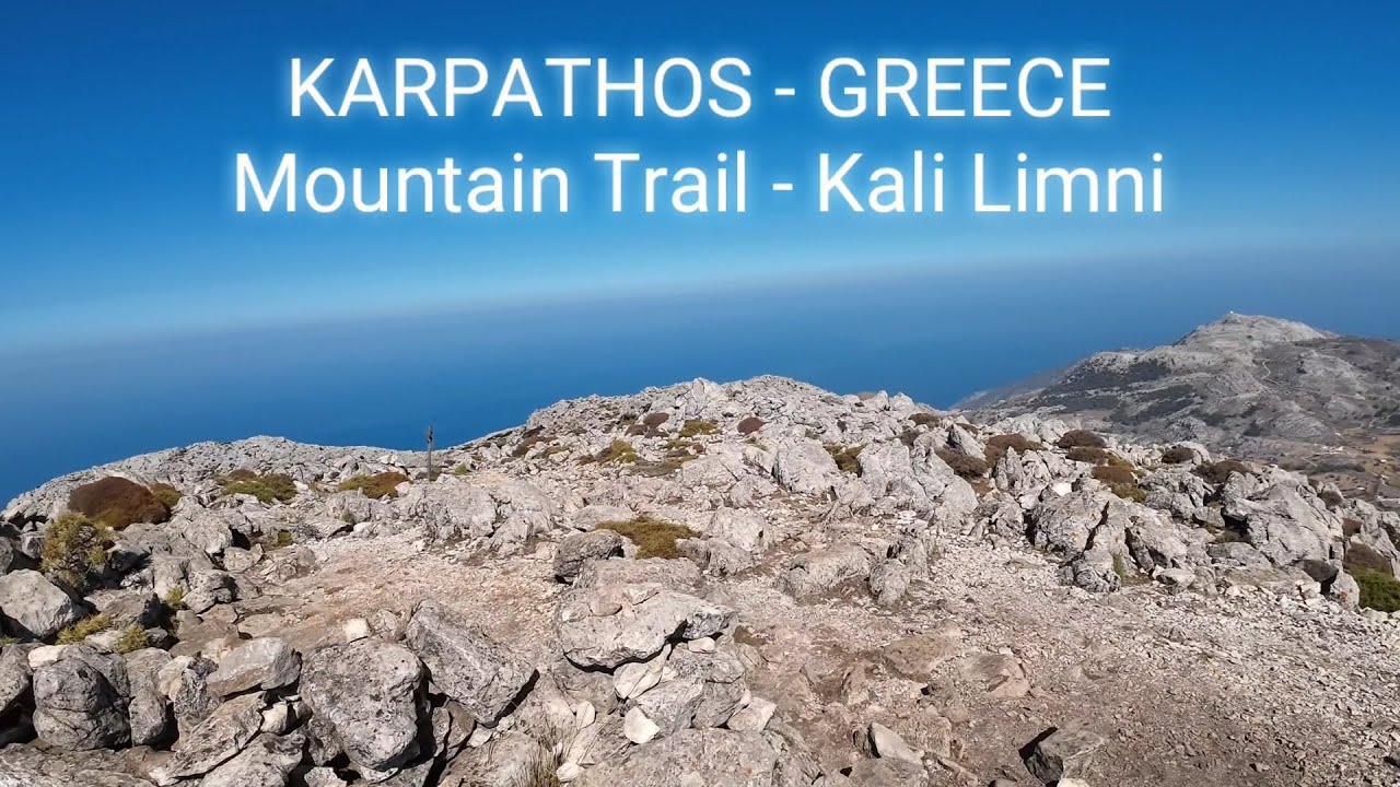 4K Virtual Hike Karpathos Greece Summer - Kali Limni Mountain Scenery