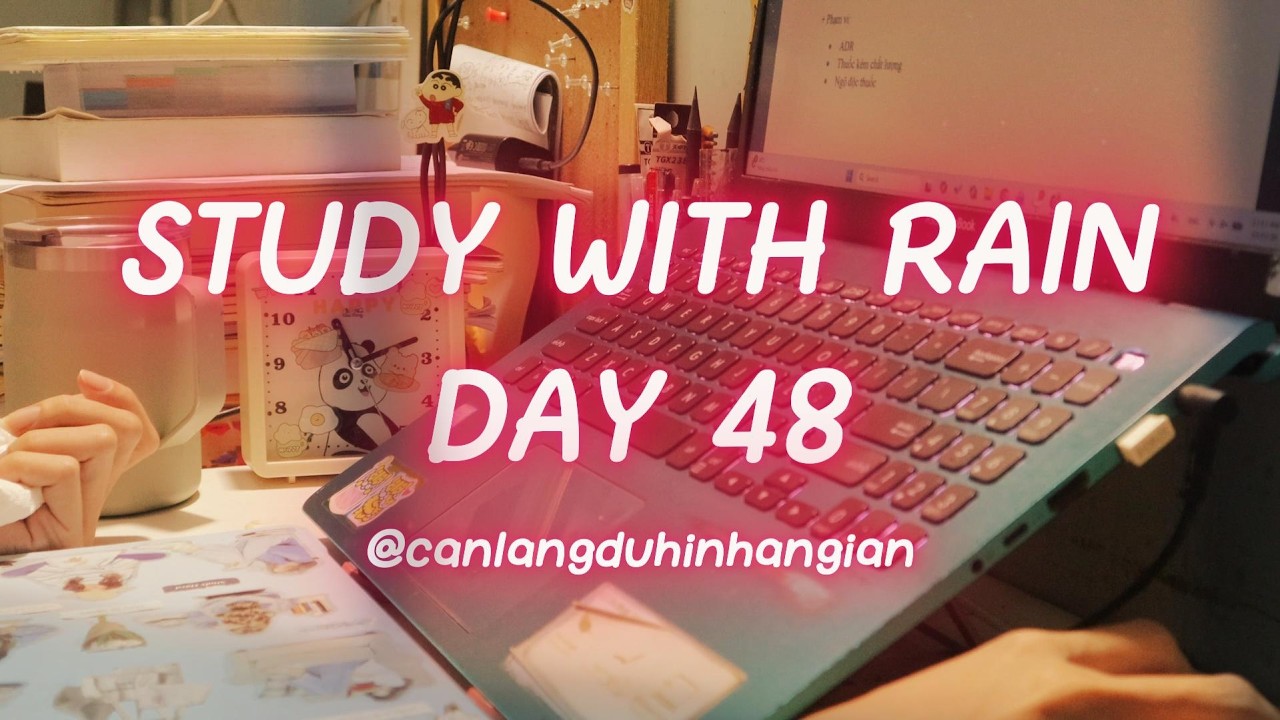 DAY 48 || 1000 DAYS CHALLENGE | Ôn ThS.DLS, IELTS, HSK, JOB | RAIN SOUND | LOFI MUSIC | STUDY SERIES