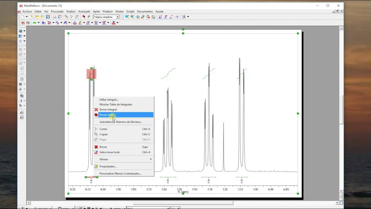 Tutorial Mestrenova: Basic processing of a 1H NMR spectrum. Universidad de Oviedo