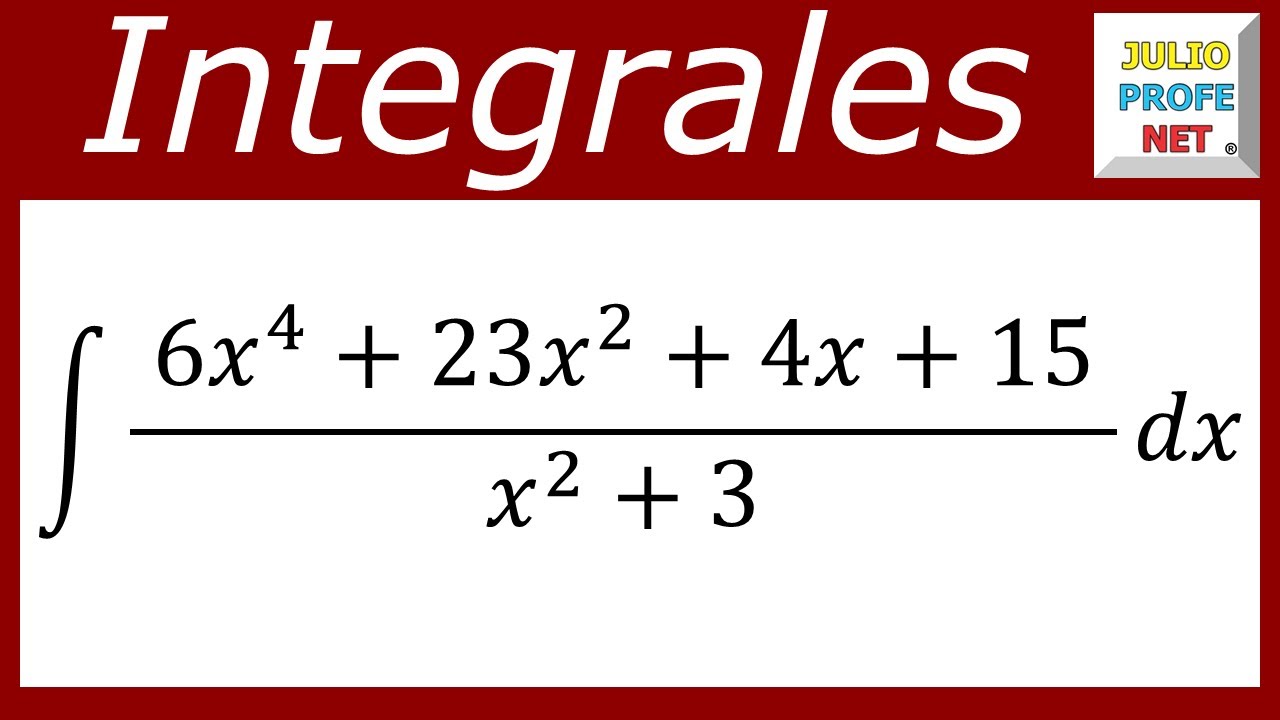Integrales por fracciones parciales | Ej. 4 #julioprofe