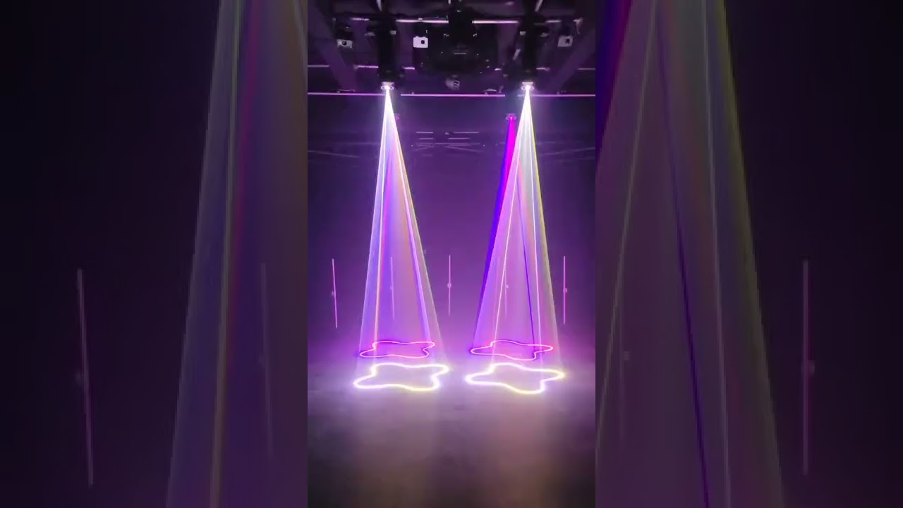 6w full color animation laser moving head led stage light
