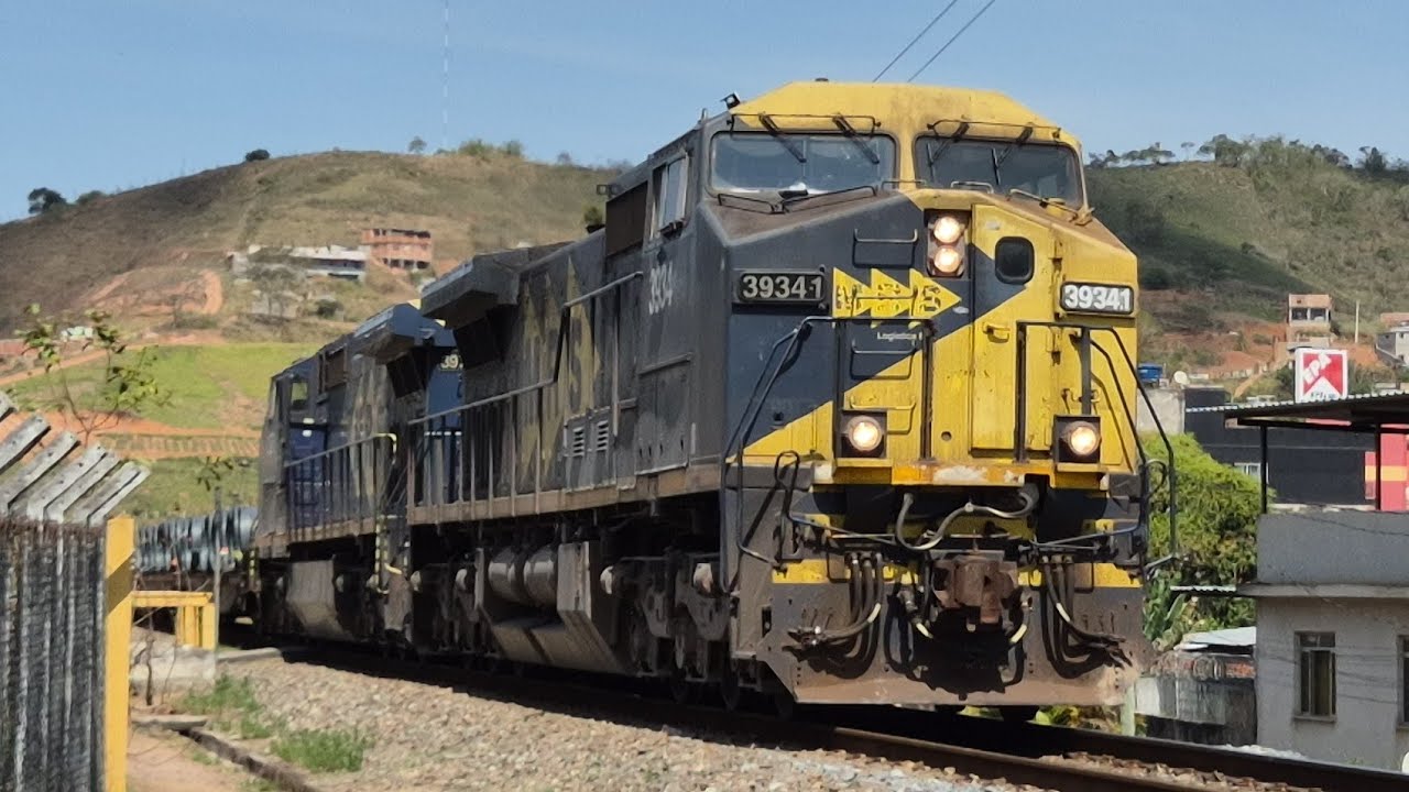 Trem de carga geral da MRS Logística com DIVERSAS CARGAS sendo puxado por apenas 2 locomotivas!
