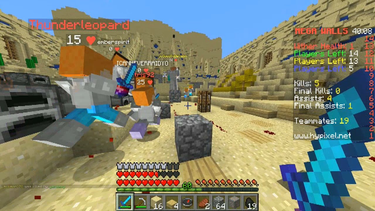 Minecraft 100 PLAYER MEGA WALLS #26 With Vikkstar, Woofless & Preston