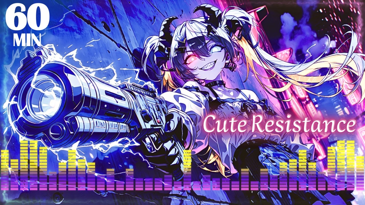 1 HOUR music | You’re Past the Point of Evasion – Epic Cyberpunk / Anime Rock | Cute Resistance
