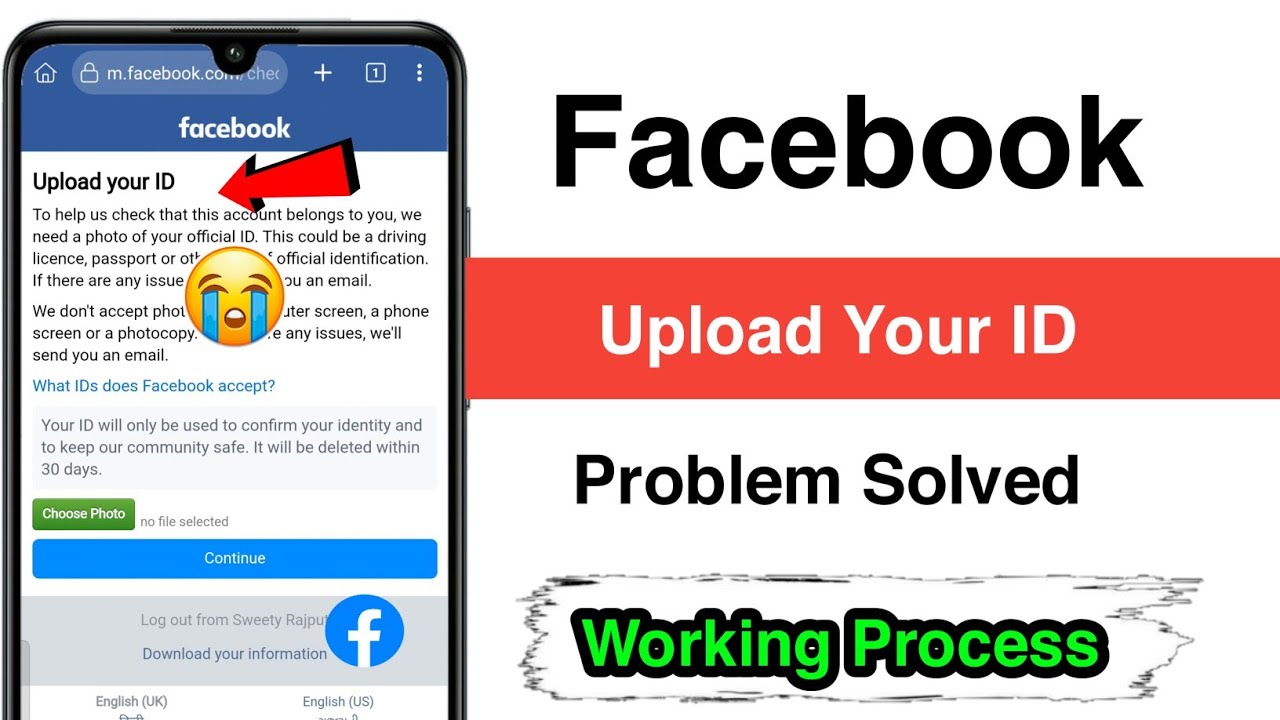 Facebook Upload Your ID Problem Solve Facebook ID Upload Issue Fix 2026 Facebook Upload ID Error