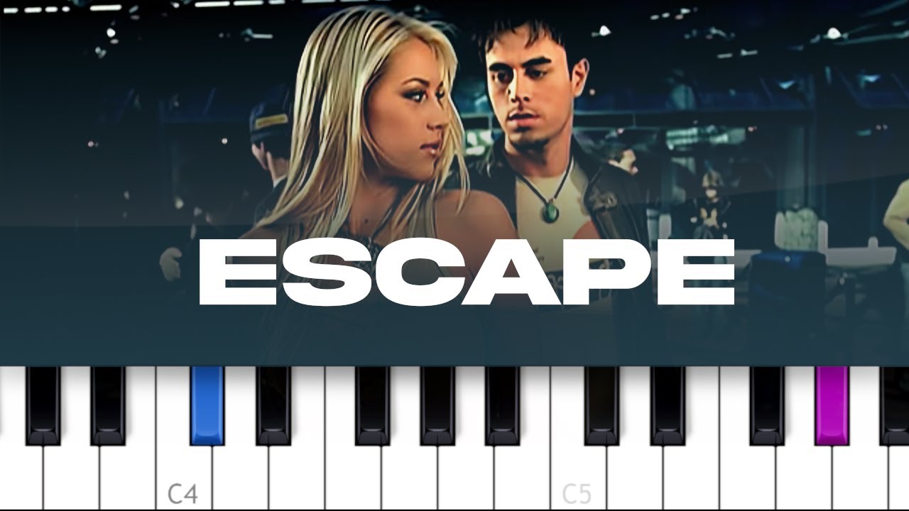 Enrique Iglesias - Escape (piano tutorial)