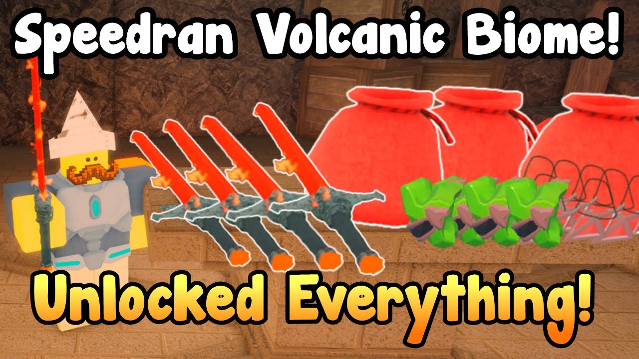 I Speedran Volcanic Biome And Unlocked Everything In 99 Nights in the Forest Roblox!
