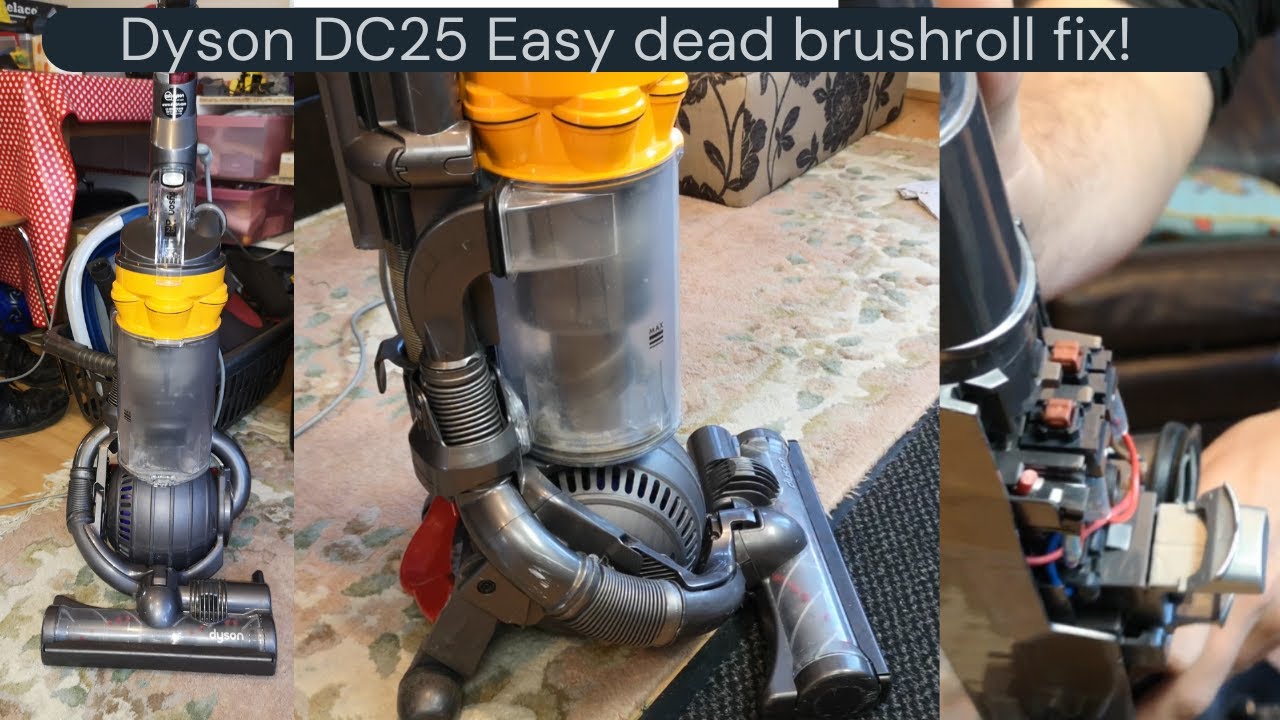 Simple Dyson DC25 Brush Roll fault fix - Checked the reset switch?