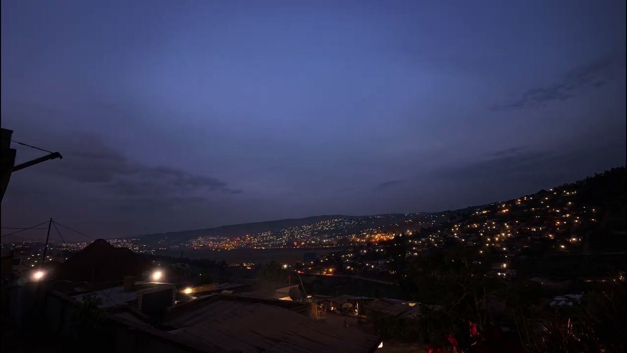 Sunset in Kigali on December 2