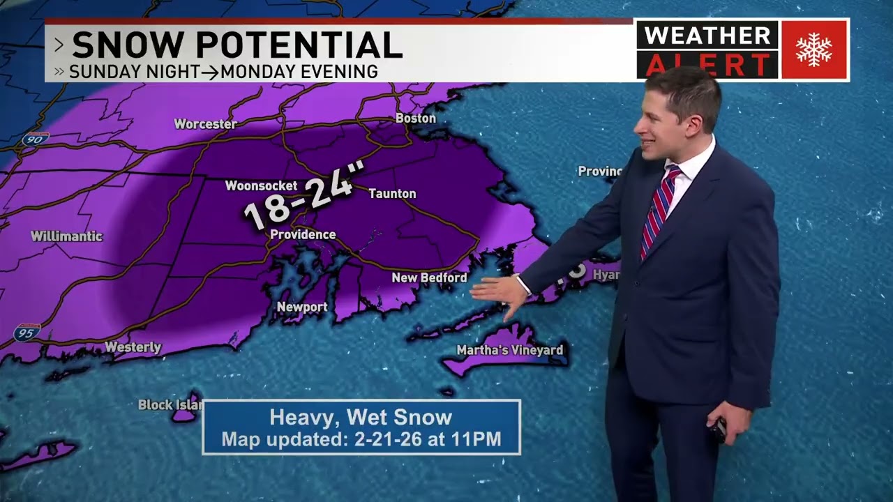 Up to two feet of snow expected during Sunday's blizzard