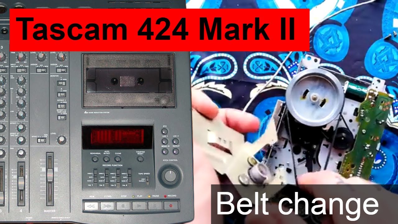 Tascam Portastudio 424 Mark II | how to change the capstan belt