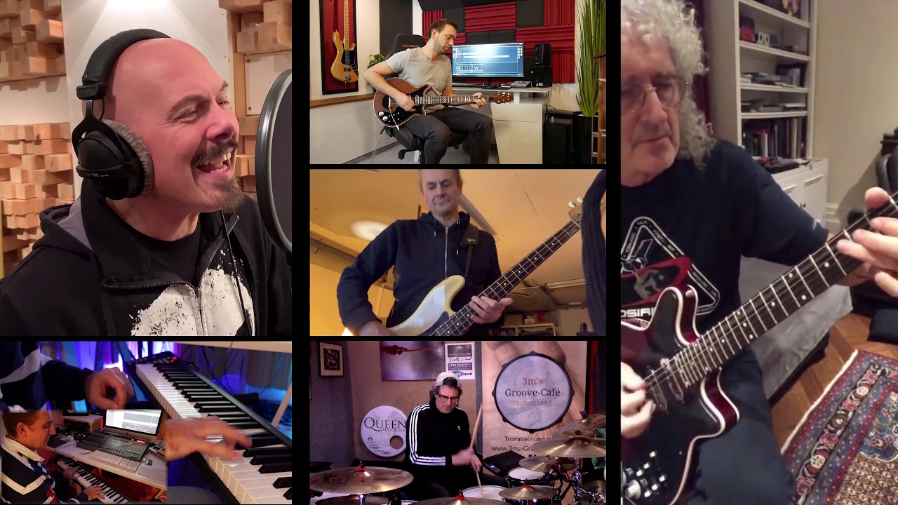 „Hammer to Fall“ Brian May Online Jam / challenge accepted and performed by Queen May Rock