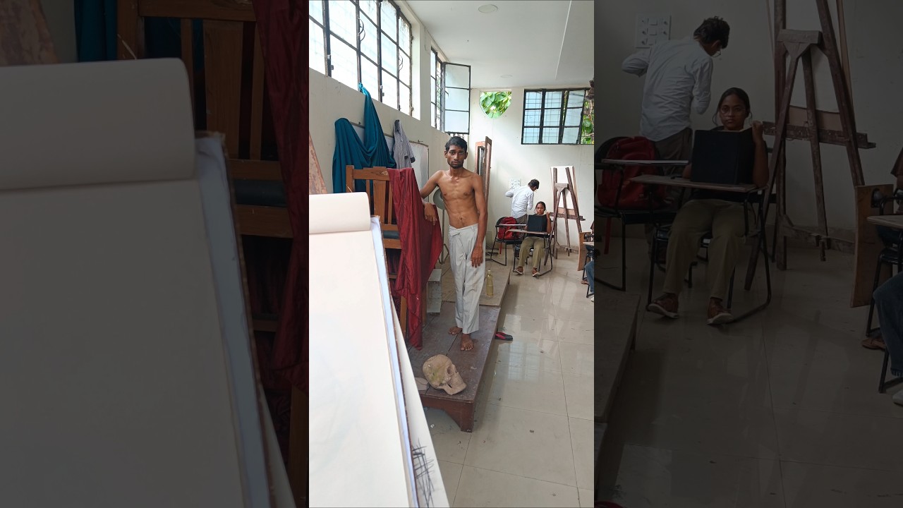 Model study at art college // art college minivlog #fineart #bfa #art
