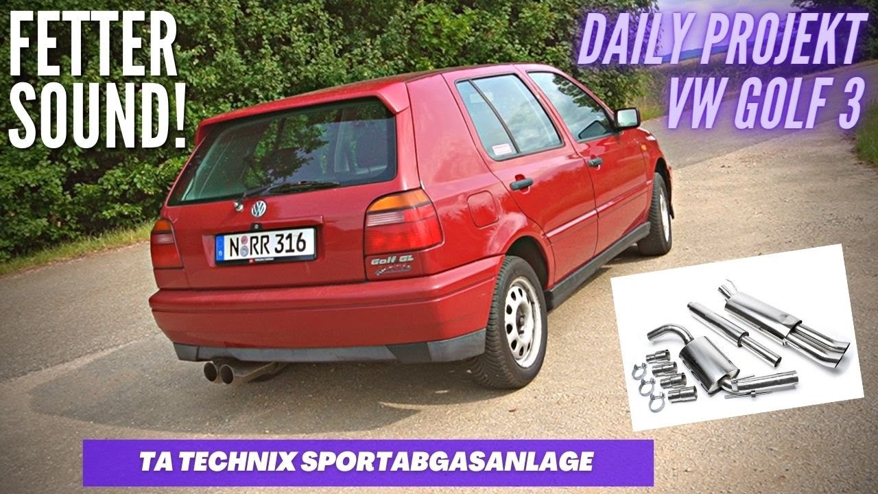 VW Golf 3 1.6 | TA Technix Gr. A 63mm Sportauspuff ab KAT / TA taugt ja doch 👌 - Daily Projekt