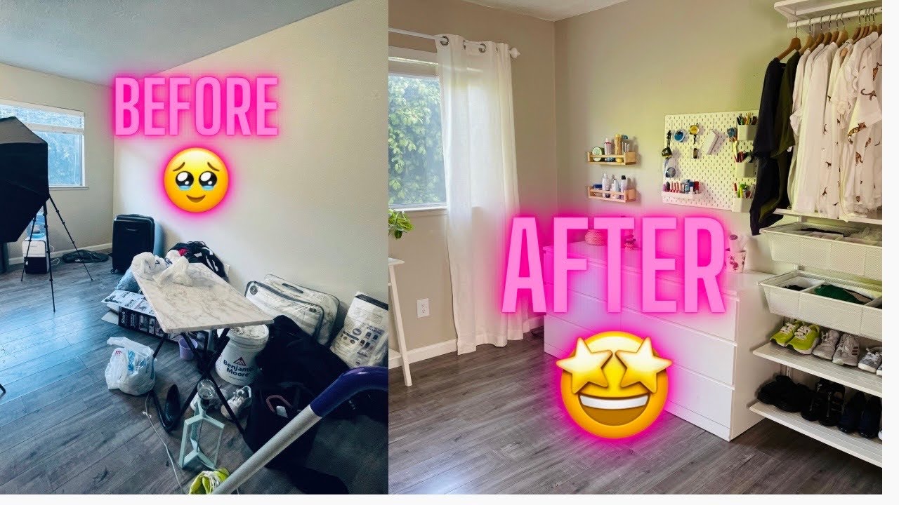 How to turn a spare bedroom into a walk in closet on budget?