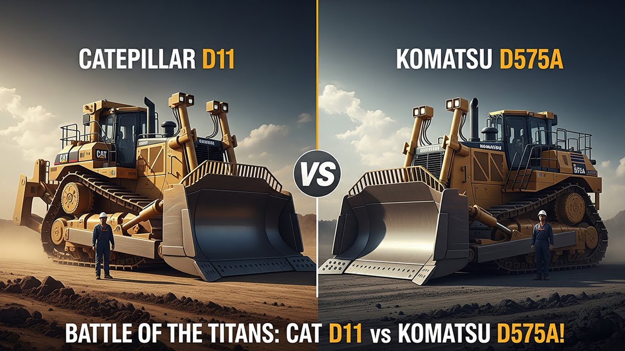 Battle of the Titans: CAT D11 vs Komatsu D575A!
